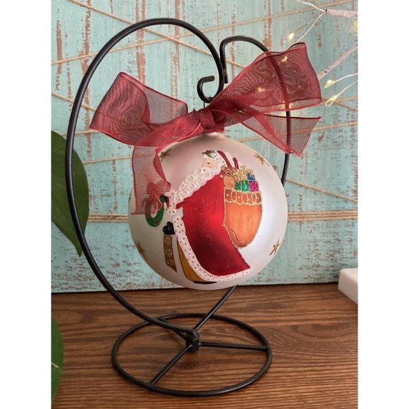 VTG Collector’s Series Large Santa Glass Ornament Hand Made in Poland - 2004 - Picture 1 of 8